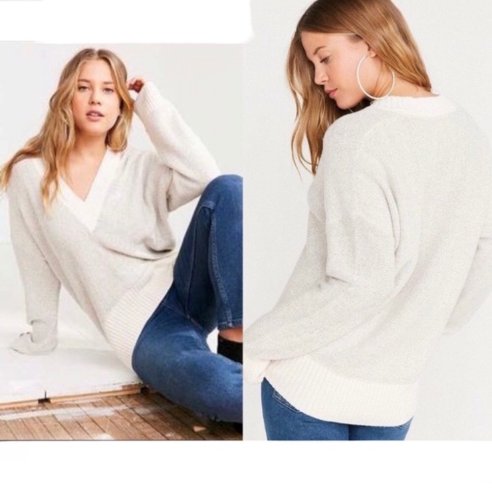 Urban Outfitters silence + noise Oversized V-neck sweater